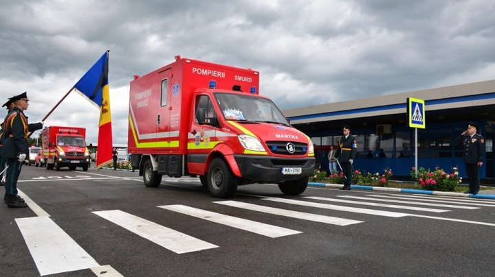 Coffin with SMURD copilot, transported to Bacau