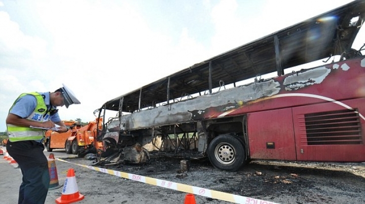 Thirty-five passengers confirmed dead in a tour bus fire in China