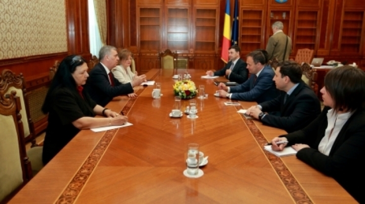 Speaker Andrian Candu meets Lower Chamber chairman Valeriu Zgonea in Bucharest