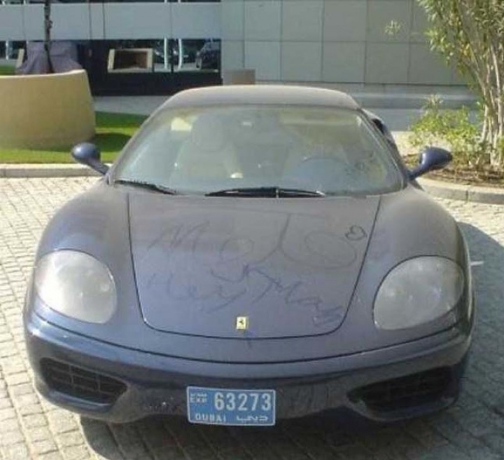 Why would wealthy Arabs leave their fancy sport cars to get covered in dust? (PHOTO)