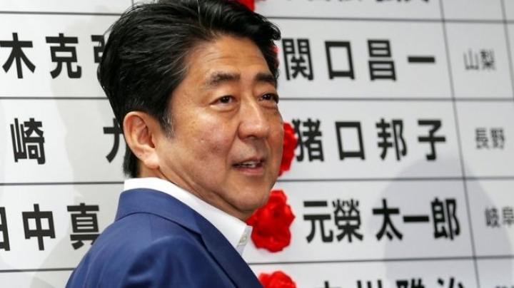 Japanese exit polls show increase of popularity for prime minister Shinzo Abe