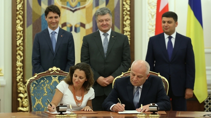 Canada signs historic free trade agreement with Ukraine