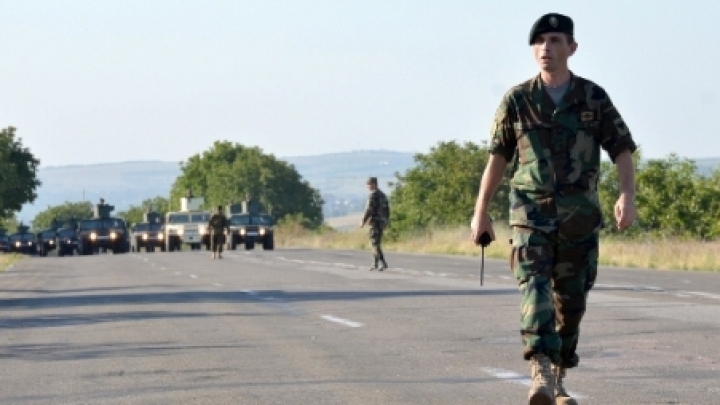 Earnestly rehearsing for Independence Day military parade