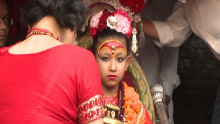 7-year-old Nepali girl worshipped as a living goddess on earth