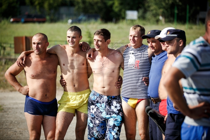 Championship of rescuers, organized near lake Ghidighici