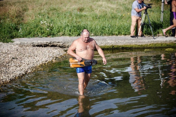 Championship of rescuers, organized near lake Ghidighici