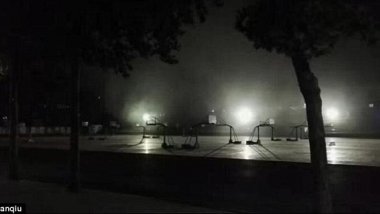 Chinese students forced to study in polluted classroom after nearby pharmaceutical factory EXPLODES