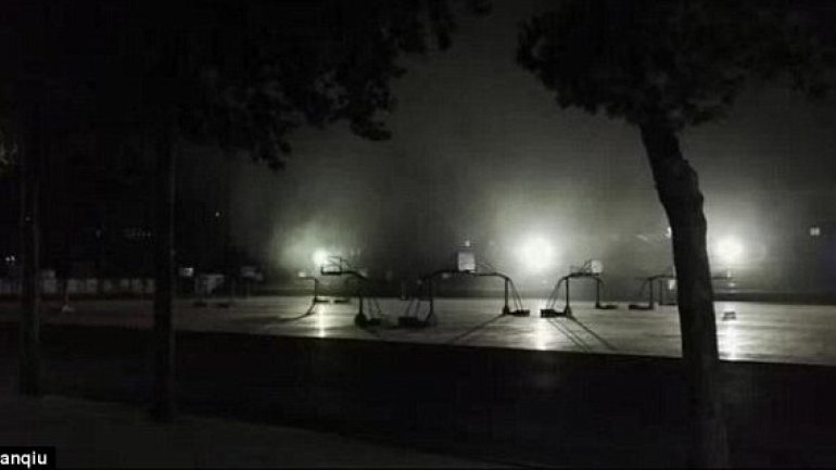 Chinese students forced to study in polluted classroom after nearby pharmaceutical factory EXPLODES