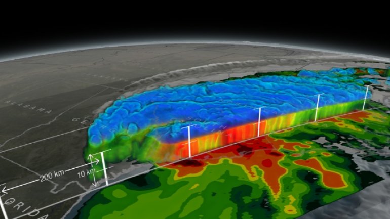 This 3D video shows massive amount of rain Hurricane Matthew dumped on the US Southeast