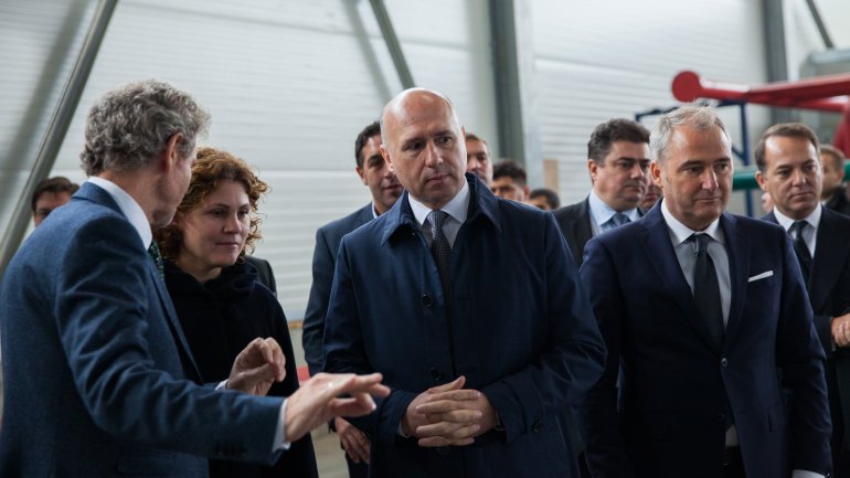 Prime minister Pavel Filip attends opening ceremony of cable factory in Straseni industrial park