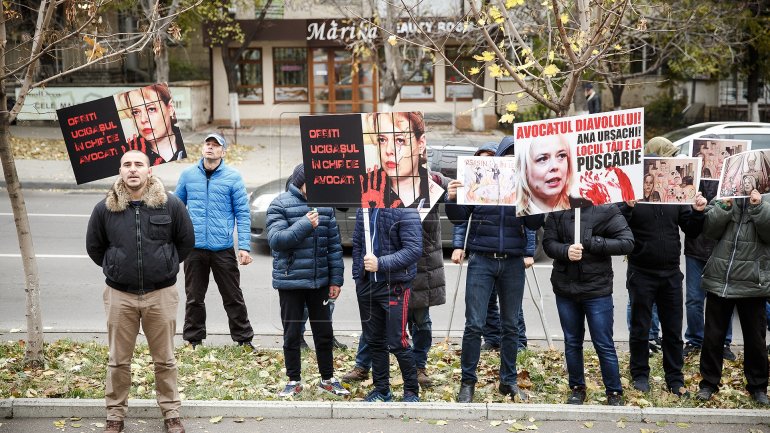 Protest at General Prosecutor's Office against lawyer Ana Ursachi