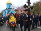 Firefighter, fallen during fire on Uzinelor street, accompanied with military honors