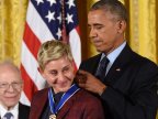 Obama praises Ellen DeGeneres as he awards her top US honour (Video)