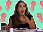 Watch a vegetarian eat meat for first time in 22 years