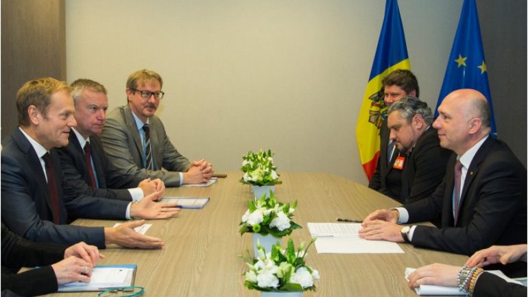 Moldovan PM meets with President of European Council, Donald Tusk