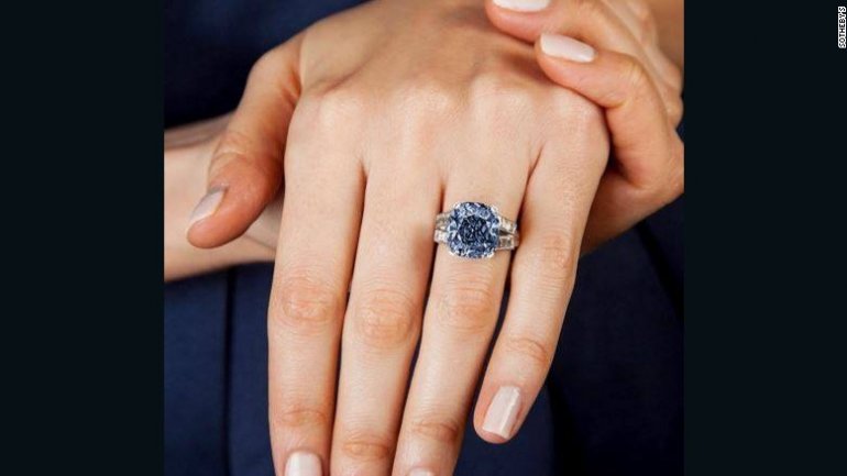 8.01 carat rare blue diamond put on auction for $25 million 