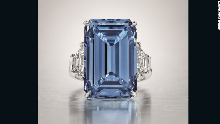 8.01 carat rare blue diamond put on auction for $25 million 