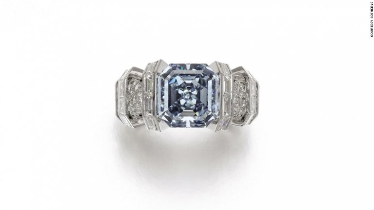 8.01 carat rare blue diamond put on auction for $25 million 