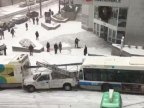 Slippery slope: slo-mo snow mayhem in Montreal as buses, cars and trucks crash (VIDEO)