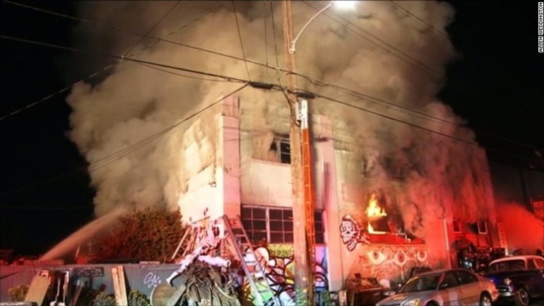 Oakland fire: Dozens feared dead in club night blaze (PHOTO/VIDEO)