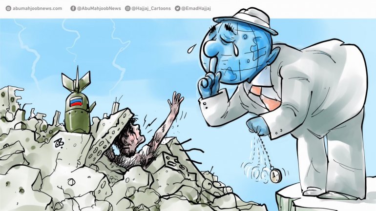 Cartoons reacting to situation in Aleppo (PHOTO)