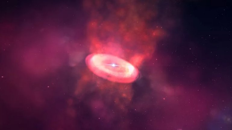 Newly formed star shoots out powerful whirlwinds