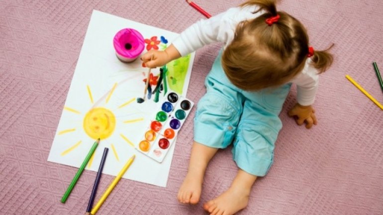 Children's drawings under "Protected families" project exhibited at "Artico" center in Capital