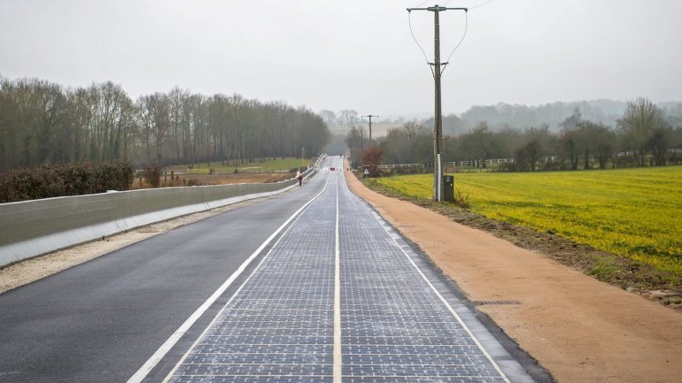 World's first solar panel road opens in Normandy village