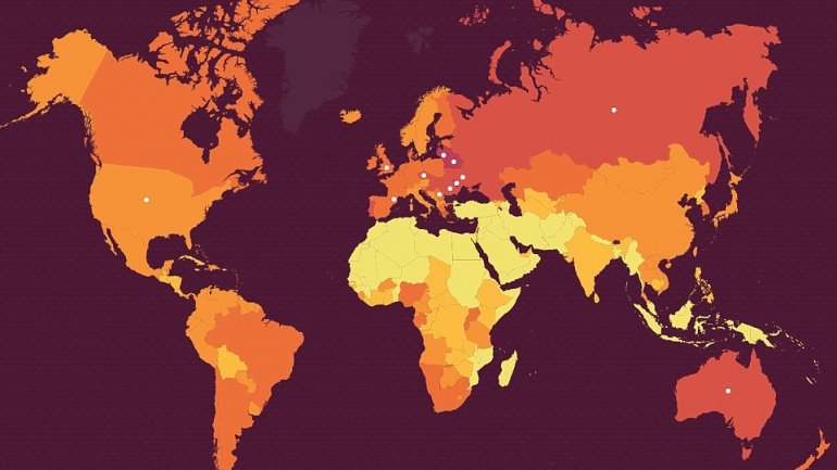 Moldova tops charts on alcohol consumption per year, followed by Belarus and Lithuania (INTERACTIVE MAP)