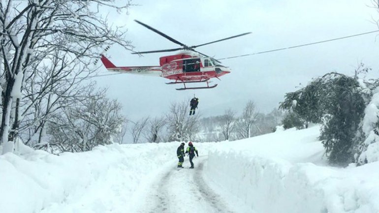 Helicopter carrying six crashes in central Italy