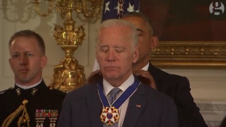 Joe Biden awarded freedom medal by Obama (VIDEO)