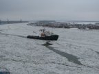 Danger of inevitable catastrophe on the Danube Delta. Ships stuck in ice (PHOTO)