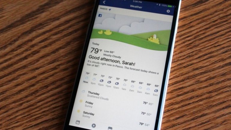 Facebook can now replace your weather app