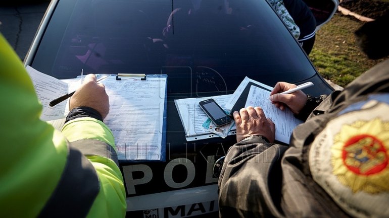 White Nights. Police performs checks to prevent traffic accidents 