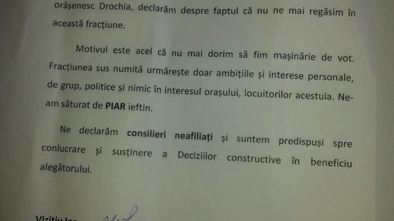 New departures from Our Party of fugitive criminal Renato Usatii: Four councilors from Drochia town LEFT the party 