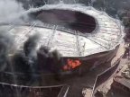 Chinese Super League: Shanghai Shenhua stadium damaged by fire (PHOTO)