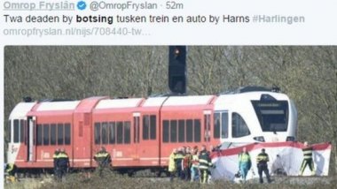 Dutch train crash near Harlingen leaves two dead