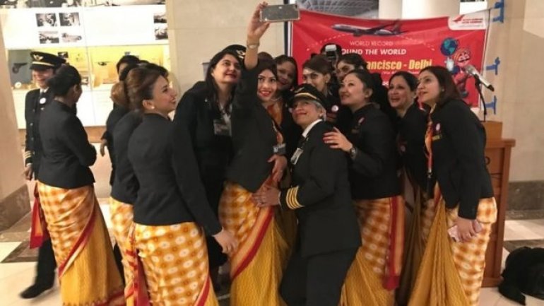 First flight around the world with an all-women crew, Air India says