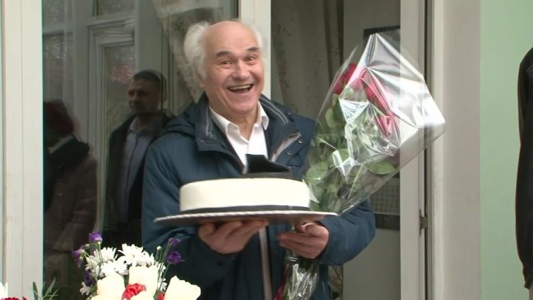 Master Eugen Doga celebrates 80th anniversary. House full of people came to congratulate the artist