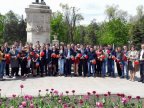 Young Democrats distribute flags on National Flag Day