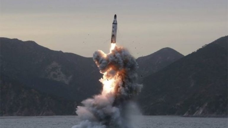 North Korean ballistic missile fired into the Sea of Japan