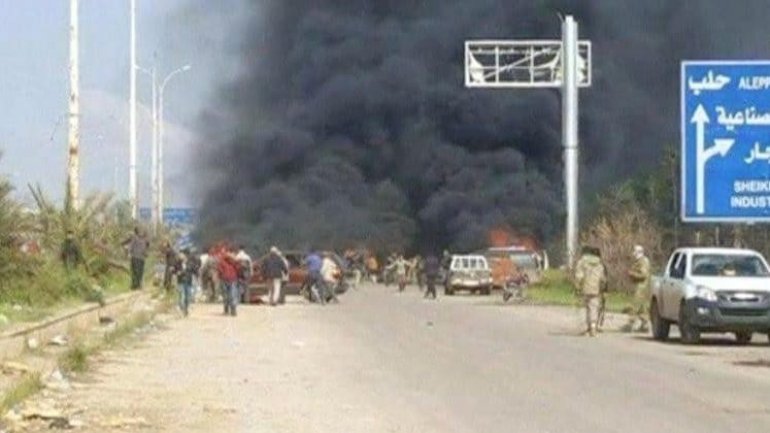 Suicide car bomb targeting Syrians being evacuated from rebel-held area kills at least 39