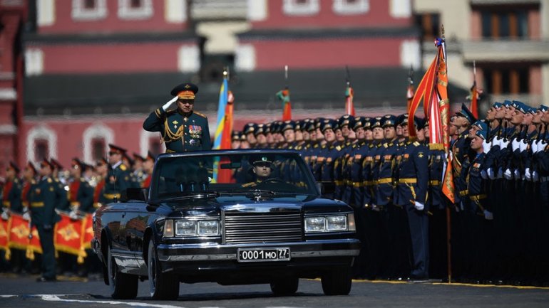 Parades all over Russia celebrating Victory Day