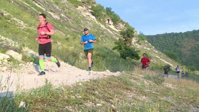 Professionals and amateurs taking part in marathon exploring Moldovan landscapes 