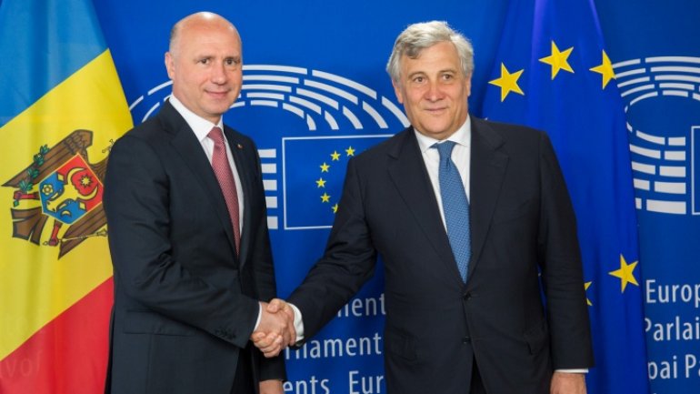 Moldovan Speaker, Premier discussed with President of European Parliament in Brussels