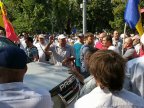 Members and supporters of Party "DA" BLOCKED CIRCULATION in capital center