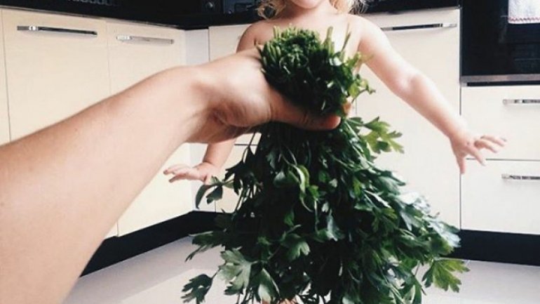 Mom “Dresses” Her Daughter In Food And Flowers Using Forced Perspective, Becomes Internet Star (Photos)