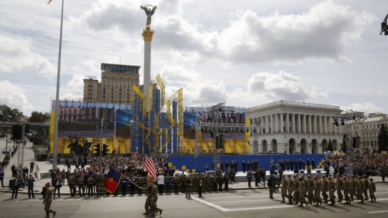 4,500 Ukrainian and 231 foreign soldiers parade on Independence day of Ukraine 