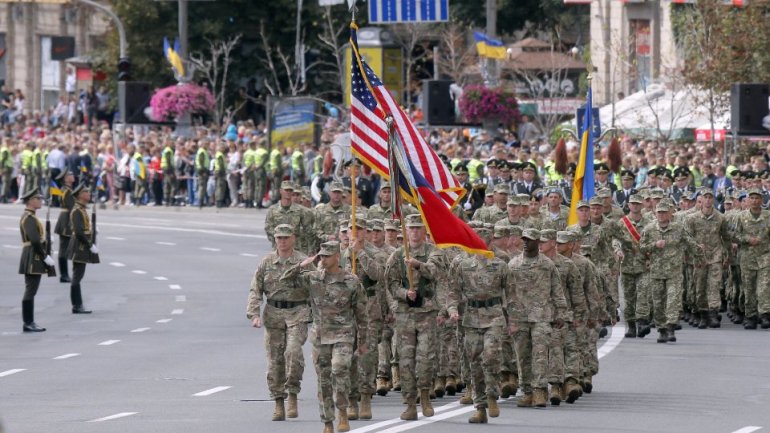 4,500 Ukrainian and 231 foreign soldiers parade on Independence day of Ukraine 