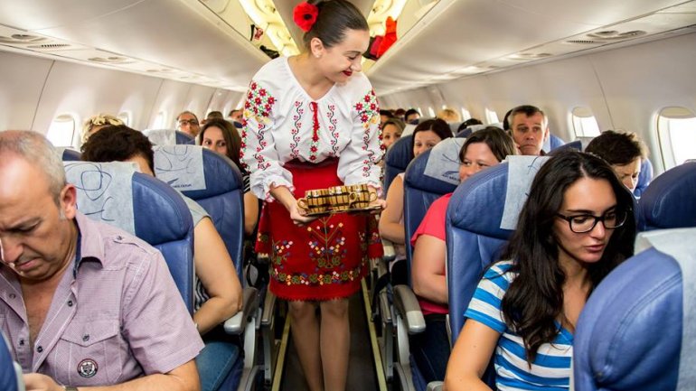 Air Moldova dresses in traditional clothes for Independence Day